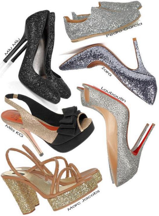 sapatos com brilho Alerta de tendência: sapatos purpurinados