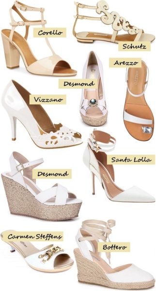 Moda verão 2013-2014 - sapato branco para iluminar os pés Verão 2014 - sapato branco