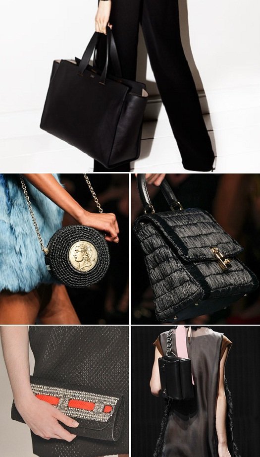 Moda inverno 2014 bolsas - bolsa preta Moda inverno 2014 bolsas - bolsa preta