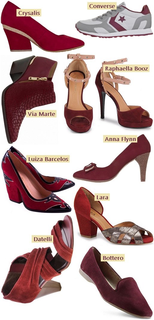 Como usar sapato bordô, borgonha, burgundy