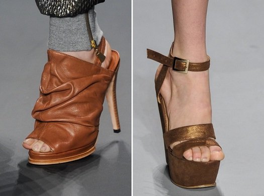 Tendência inverno 2014 sapatos - tamanco e sandália anabela