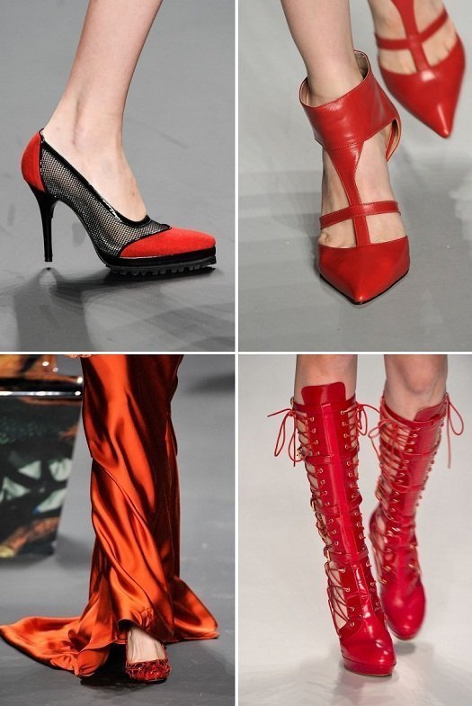 Moda inverno 2014 - calçado vermelho