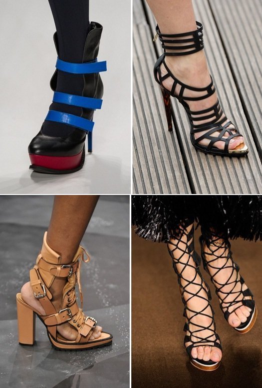 Moda inverno 2014 - sapatos com amarrações