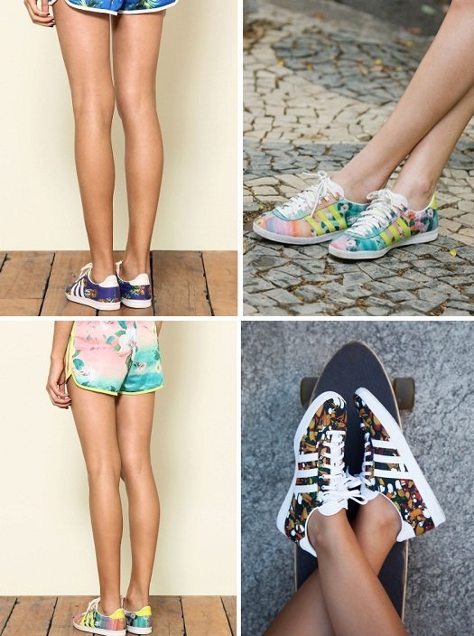 tenis preto florido