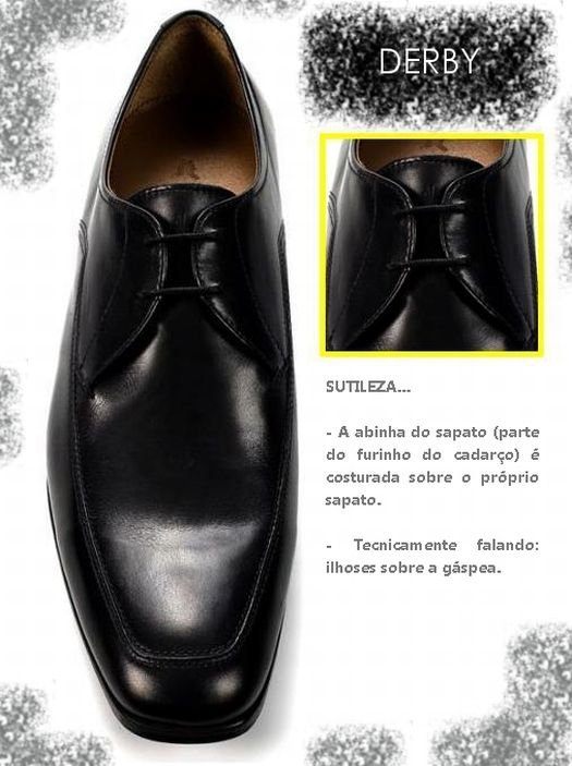 Moda masculina: sapato derby