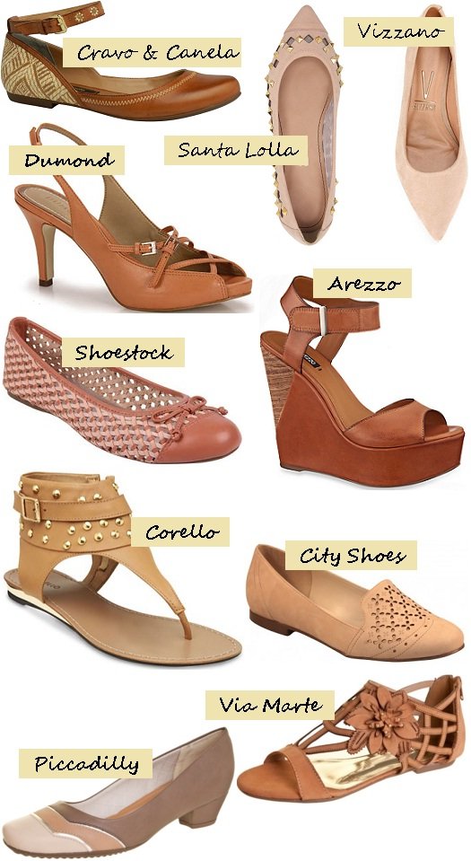 Sapatos do verão 2014 - tons terrosos