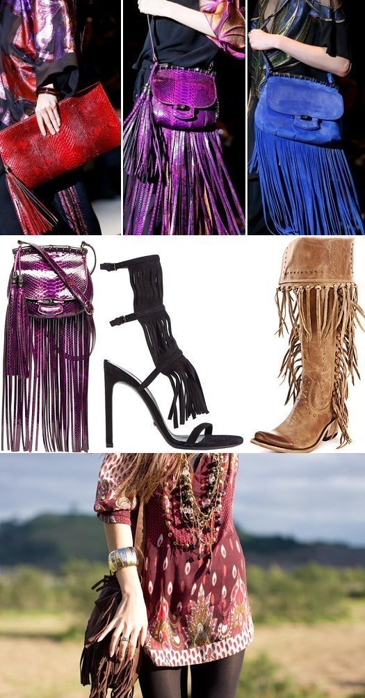 Moda 2015 - acessórios com franja - boho - cowboy